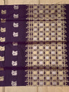 Royal Plum Handwoven Soft Silk Saree with Mythical Motif
