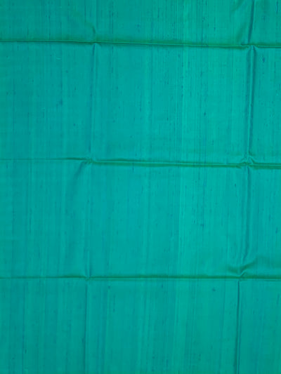 Sea-Green Soft Silk Saree with Oversized Gold Buttas