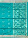 Soft Silk Saree Seafoam Blue In Colour