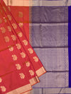 Radiant Coral Pink Soft Silk Saree