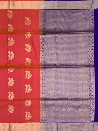 Radiant Coral Pink Soft Silk Saree