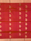 Radiant Coral Pink Soft Silk Saree