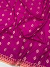 The Vibrant Plum & Coral Paisley Soft Silk Saree