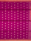 The Vibrant Plum & Coral Paisley Soft Silk Saree