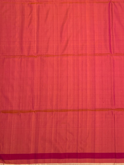 The Vibrant Plum & Coral Paisley Soft Silk Saree