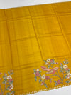 Tussore Saree Mango-Yellow In Colour