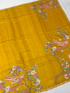 Tussore Saree Mango-Yellow In Colour