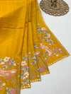 Tussore Saree Mango-Yellow In Colour