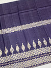 Deep Violet Tussar Silk Saree
