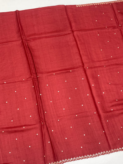 Tussar Saree with Crafted Aari Embroidery