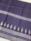 Deep Violet Tussar Silk Saree