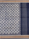 Indigo Floral & Leheriya Printed Cotton Saree
