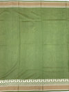 Olive Green Floral Printed Cotton Saree