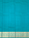 Vibrant Golden Yellow & Turquoise kanjeevaram Silk Saree