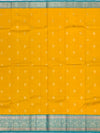Vibrant Golden Yellow & Turquoise kanjeevaram Silk Saree