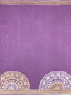 Elegant Mauve Mashru Silk Saree with Mandala Motif and Floral Zari Jaal
