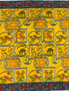 Mustard Yellow & Emerald Green Fusion Patola Saree with Embroidered Border