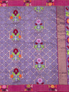 Exquisite Deep Purple Zari Kota Saree with Meenakari-Inspired Motifs