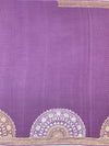 Elegant Mauve Mashru Silk Saree with Mandala Motif and Floral Zari Jaal