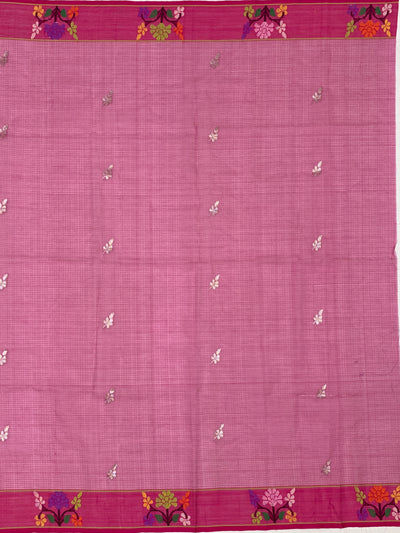 Exquisite Deep Purple Zari Kota Saree with Meenakari-Inspired Motifs