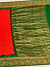 Banarasi Bandhani Saree Red In Colour