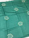 Exquisite Sea-Green Tussore Embroidery Saree