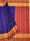 Royal Blue & Crimson Red Rajkot Patola Silk Saree