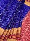 Royal Blue & Crimson Red Rajkot Patola Silk Saree