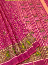 Vibrant Fuchsia Pink Rajkot Patola Silk Saree