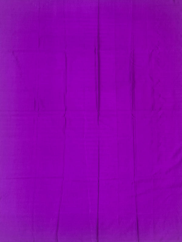 Royal Purple Banarasi Mashroo Saree with Grid & Tree Motifs