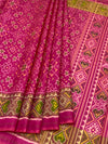 Vibrant Fuchsia Pink Rajkot Patola Silk Saree