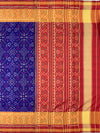 Royal Blue & Crimson Red Rajkot Patola Silk Saree