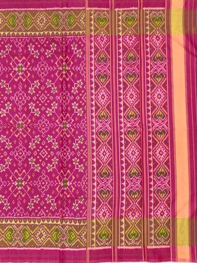Vibrant Fuchsia Pink Rajkot Patola Silk Saree