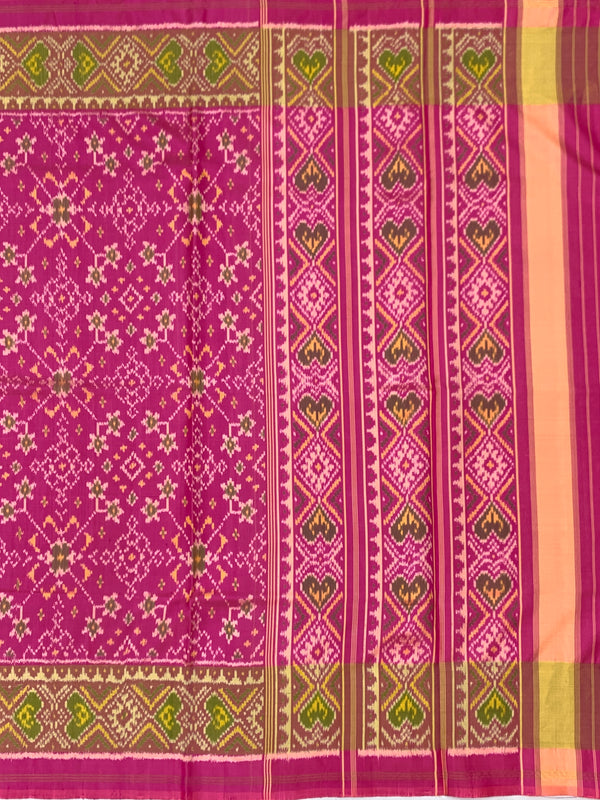 Vibrant Fuchsia Pink Rajkot Patola Silk Saree