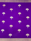 Royal Purple Mashru Silk Saree with Woven Tree Motifs & Zari Pallu
