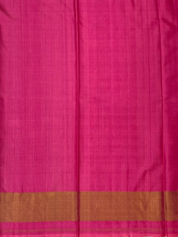 Vibrant Fuchsia Pink Rajkot Patola Silk Saree