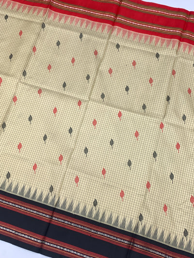 Gadwal Pattu Saree Beige In Colour