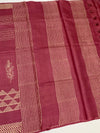 Timeless Grace In This Onion-Pink Tussore Printed Saree