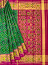 Emerald Green & Rani Pink Rajkot Patola Silk Saree