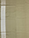 Sophisticated Olive Taupe Mashru Silk Saree with Floral Bootis & Silver Zari Pallu