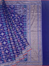 Royal Blue Meenakari Jangla Banarasi Silk Saree