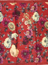 Botanical Bloom Crimson Red Bhagalpuri Tussore Silk Sare