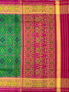 Emerald Green & Rani Pink Rajkot Patola Silk Saree