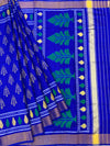 Royal Blue & Emerald Green Rajkot Patola Silk Sare