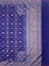 Royal Blue Meenakari Jangla Banarasi Silk Saree