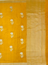 Radiant Mustard Yellow Mashru Silk Saree with Floral Buttas