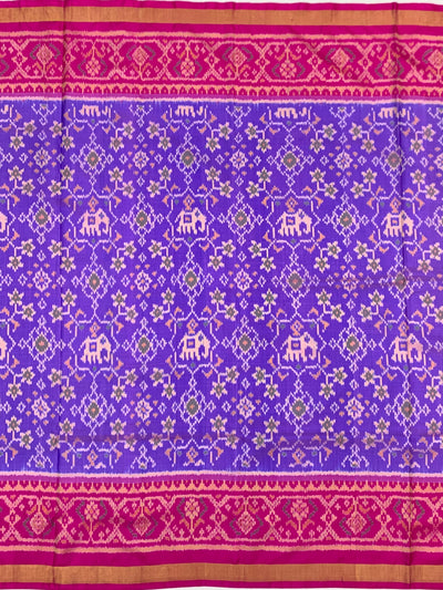 Royal Blue & Hot Pink Rajkot Patola Silk Saree