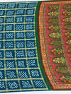 Gajji Silk Bandhani Saree Rama-Blue In Colour