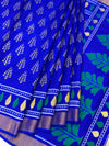 Royal Blue & Emerald Green Rajkot Patola Silk Sare
