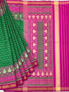 Emerald Green & Magenta Pink Rajkot Patola Silk Saree